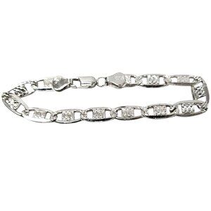 Mens 925 Silver mariner Link bracelet
